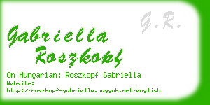 gabriella roszkopf business card